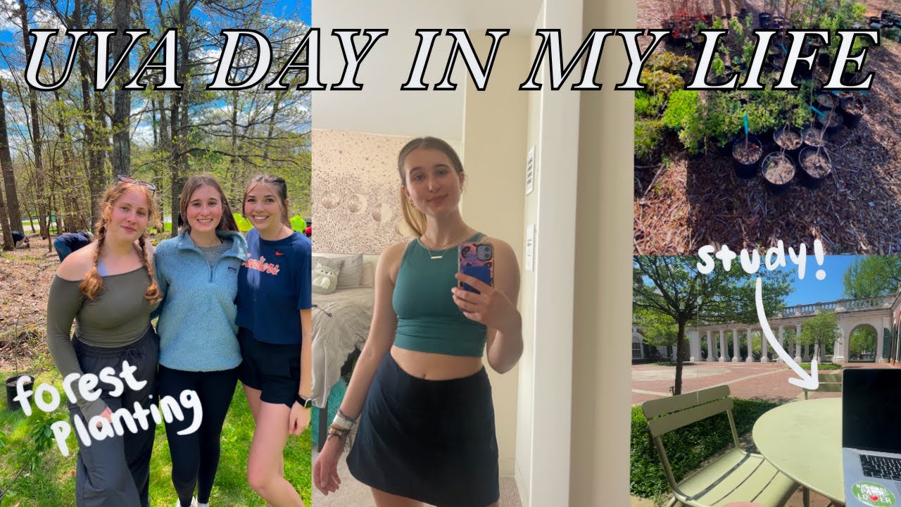 COLLEGE DAY IN MY LIFE at UVA: planting a forest on my college campus & productive studying