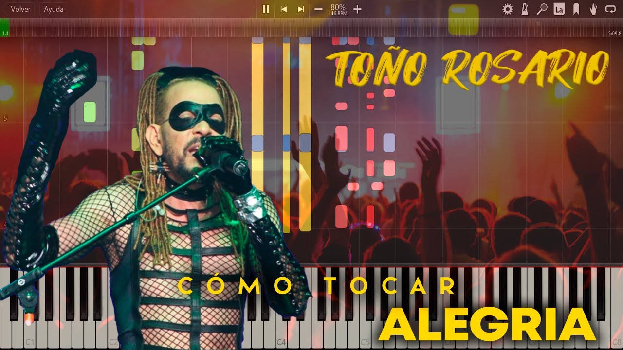 Toño Rosario - Alegría - Tutorial de fácil a AVANZADO!  Piano + Metales + Bajo [RE-SUBIDO]