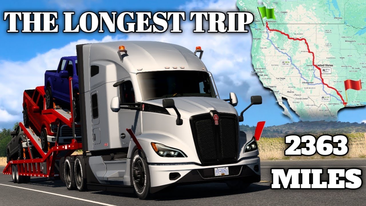 American Truck Simulator Longest Drive: Over 2363 Miles - Steering Wheel Gameplay #logitechg29