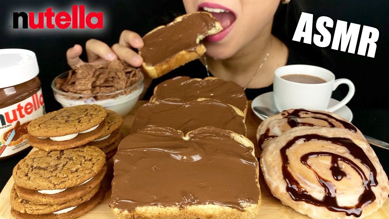 ASMR CHOCOLATE BREAKFAST + NUTELLA | LaniEats ASMR
