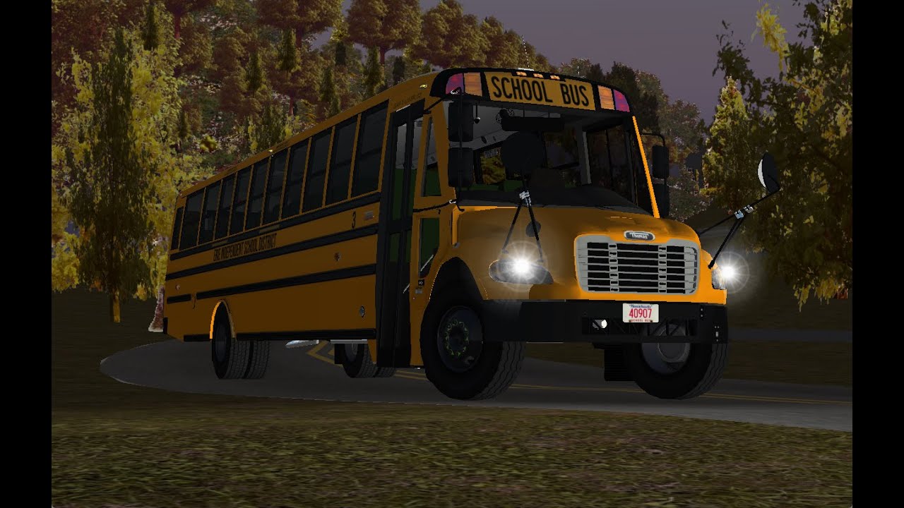 Rigs of Rods - Morning HS AM on a 2023 Thomas c2 | BusDriver1356
