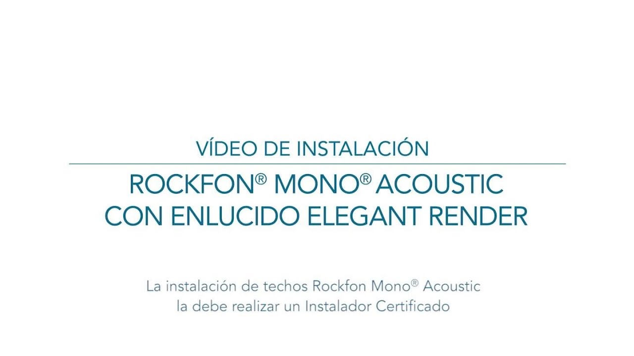 Rockfon® System Mono® Acoustic con enlucido Elegant Render | Instalación