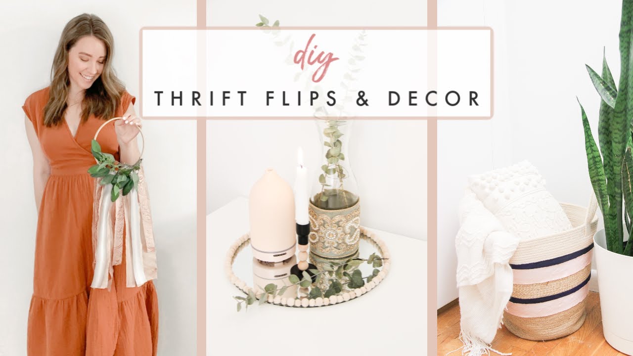 DIY Thrift Flip Home Decor | Wall Hanging, Abstract Art, Blanket Basket