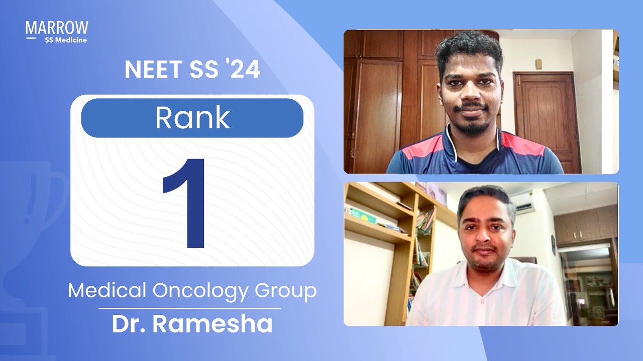 NEET SS 2024 Rank 1, Medical Oncology Dr Ramesha speaks to Dr Vishnu Sreedath