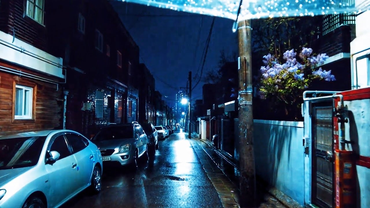 [4k] 대구 비오는날 걷기 성당동 주택골목  Daegu Rainy Day Walk Seongdang-dong Housing Alley asmr