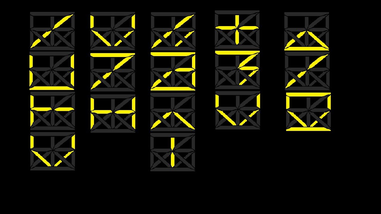 Lux Alphabet Segmented Display