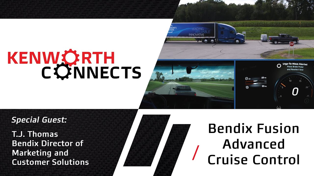 Kenworth Connects с усовершенствованной системой круиз-контроля Bendix Fusion, системой остановки...