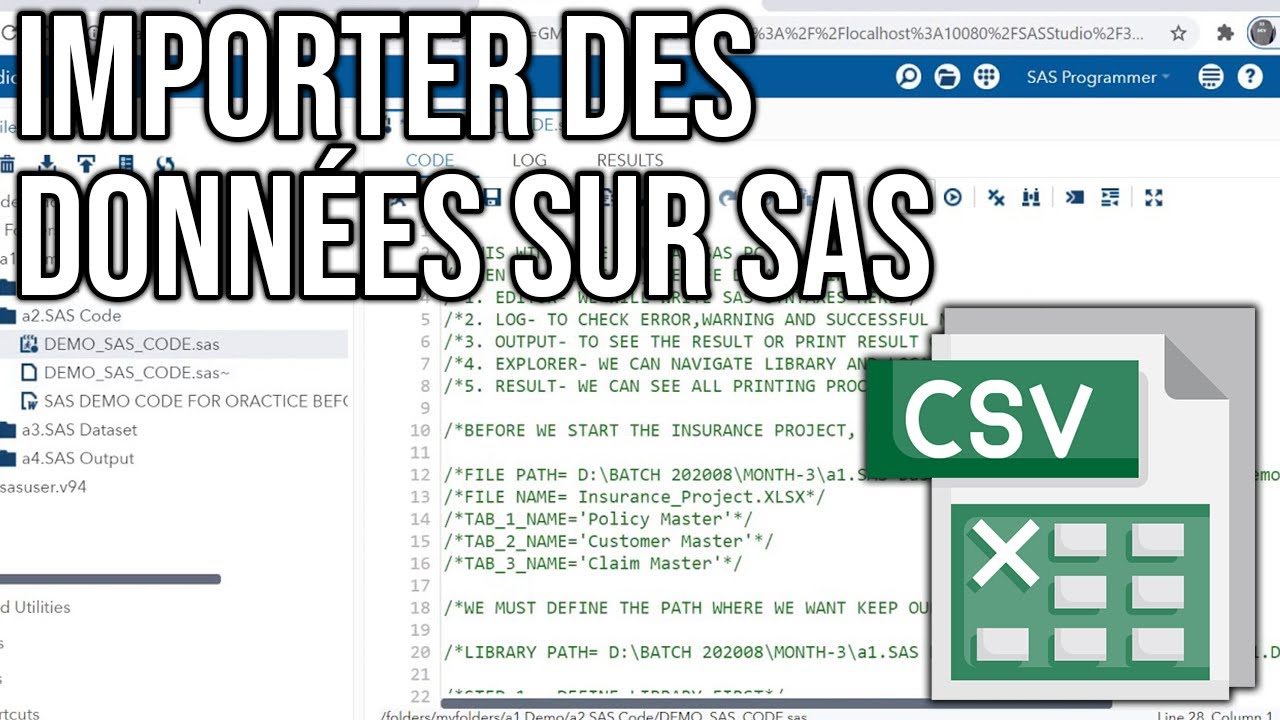 Tutoriel pour importer des données sur SAS (et créer une bibliothèque/librairie SAS)