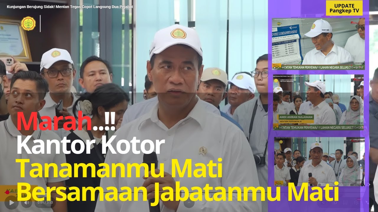 Momen Menteri Pertanian Amran Sulaiman Sidak Temukan Lahan Negara Disewakan sampai Copot Dua Pejabat