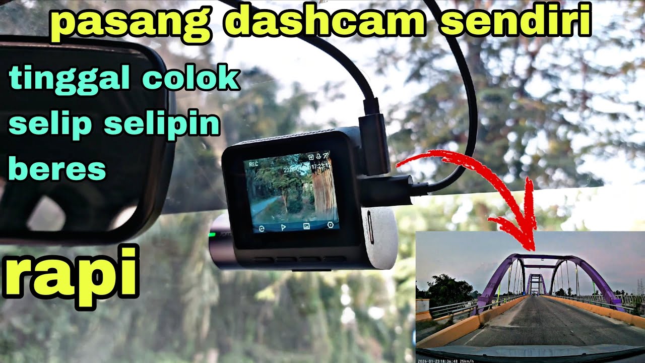 Cara pasang dashcam 70mai sendiri ternyata gampang.sekalian tes jalan hasilnya puas