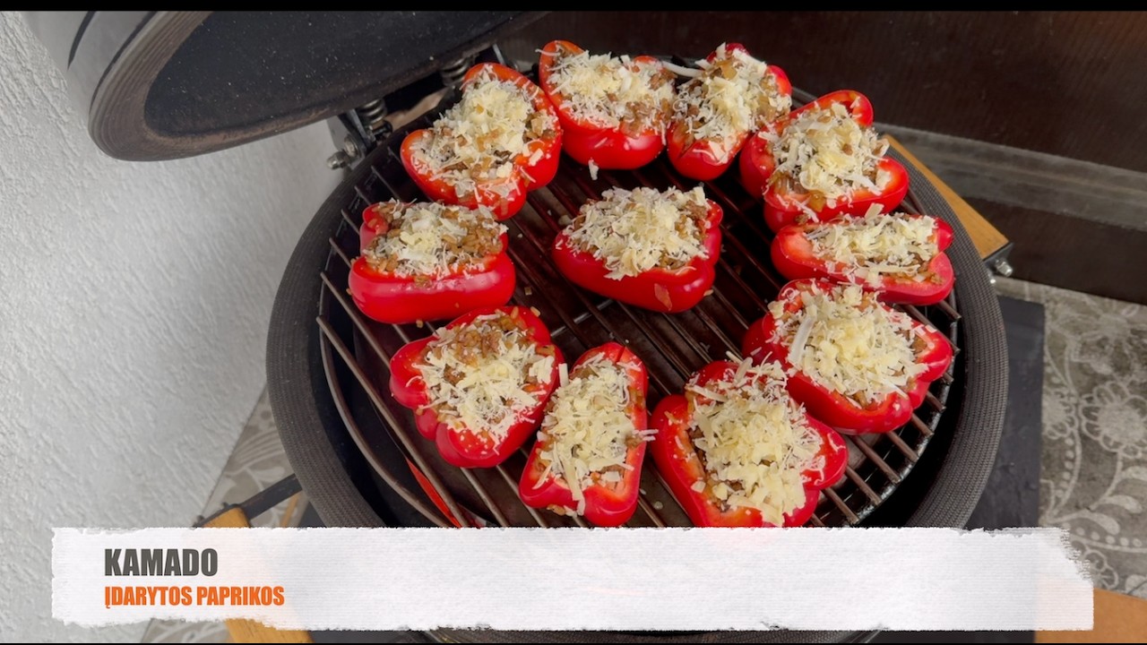 Kamado receptas: įdarytos paprikos