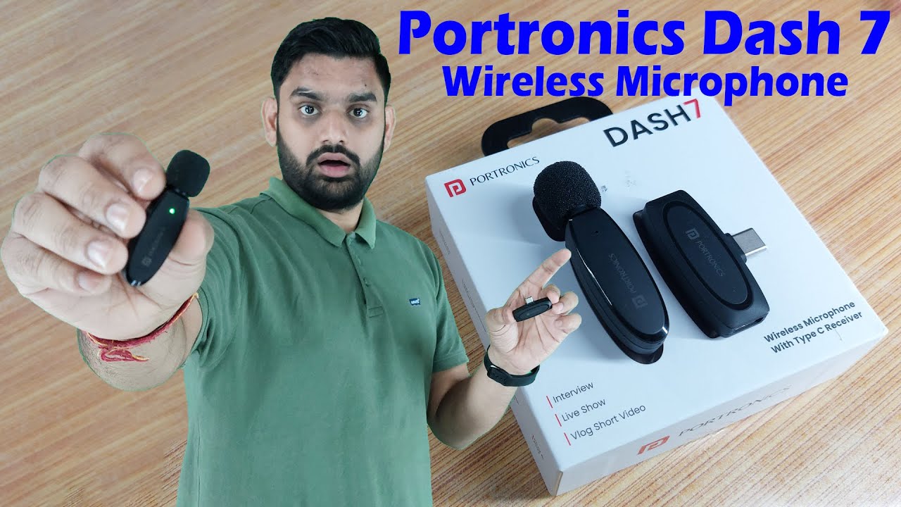 Portronics Dash 7 Wireless Microphone Unboxing & Review Of Product | Wireless Mic | Best Quality Mic