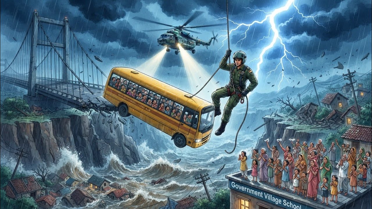 90's India Worst Flood 😭 | Indian Army Saved Entire Village ❤️ | Emotional Ghibli Style Rescue Story
