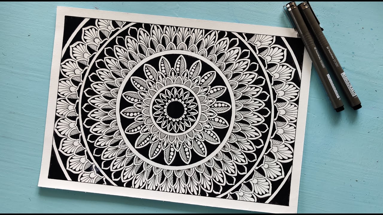 How to draw a mandala step by step || MANDALA ART for beginners || HOW TO: Make the SIMPLE MANDALA