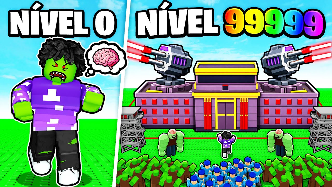 FIQUEI IMORTAL apenas FAZENDO UMA BASE contra ZUMBIS no Roblox