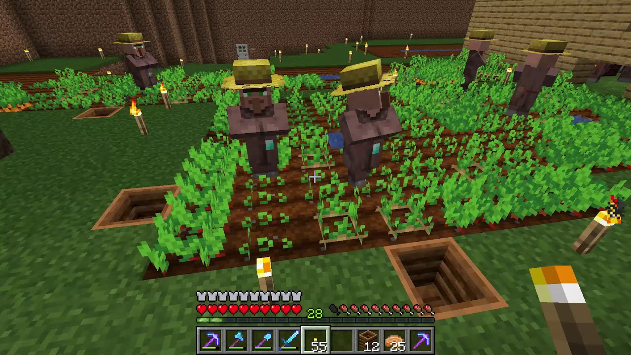 How to make villagers plant crops for you - Minecraft