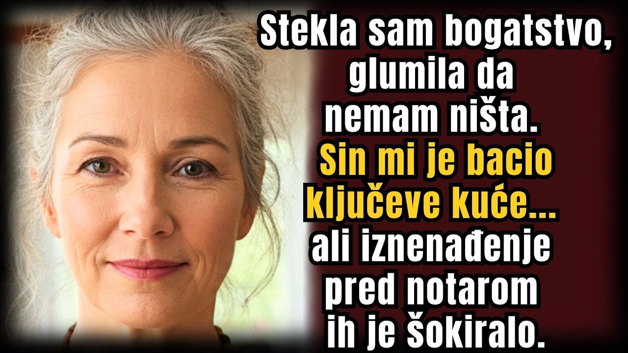 Dobila sam bogatstvo i šutjela — sin mi bacio ključeve ali iznenađenje kod bilježnika ih je ušutkalo