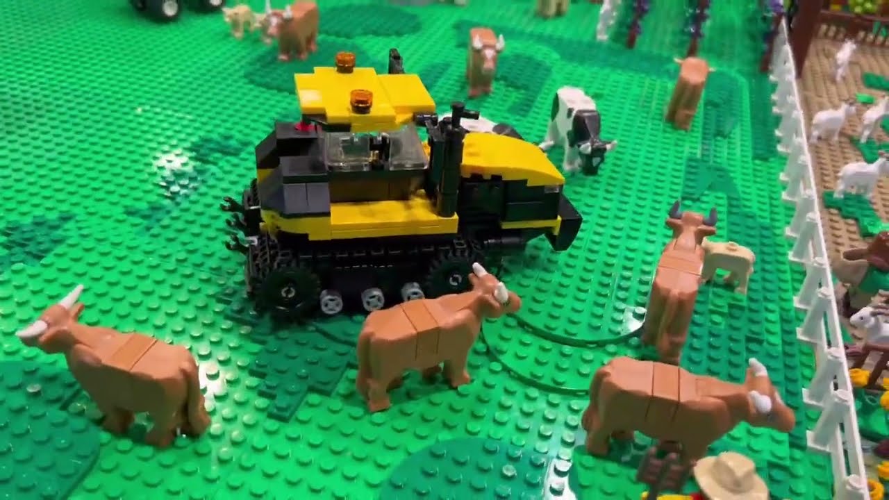 Lego Caterpillar Challenger tractor, custom design for my farm.