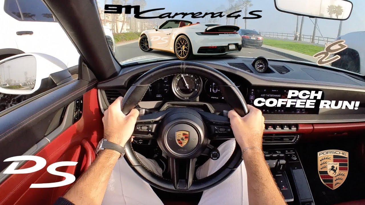 Porsche 911 Carrera 4S Coffee Run (POV Driving Vlog) - 992 Cabriolet Flat-Six Symphony