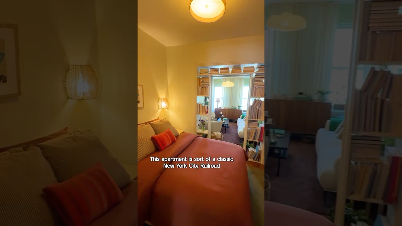 To mieszkanie na Brooklynie, położone przy linii kolejowej, charakteryzuje się wyjątkowym układem...
