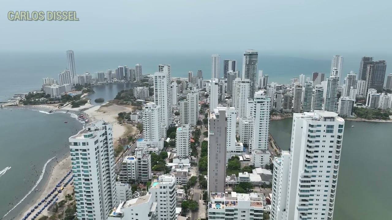 Castillo Grande Cartagena Colombia Drone 4K
