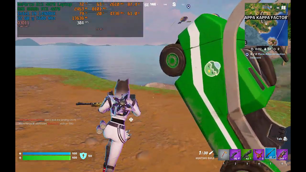 Fortnite - RTX 4070 Laptop + i9 14900HX | 1600P | PERFORMANCE MODE