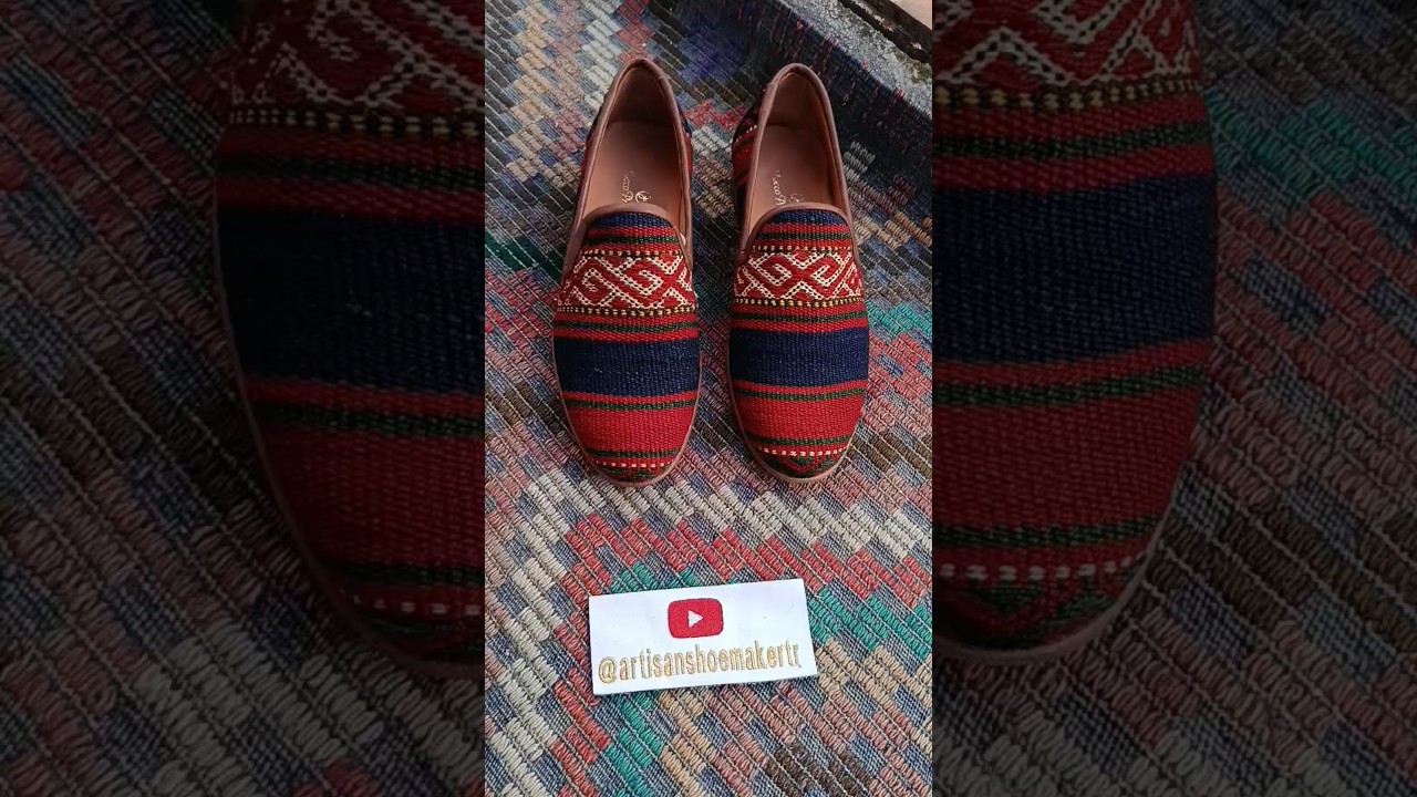 Turkish Kilim Loafers Size 39 | Handmade Leather Sole Shoemaking Process