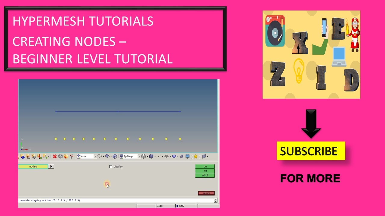 Hypermesh | Tutorial | beginner | Creating nodes in all the different ways