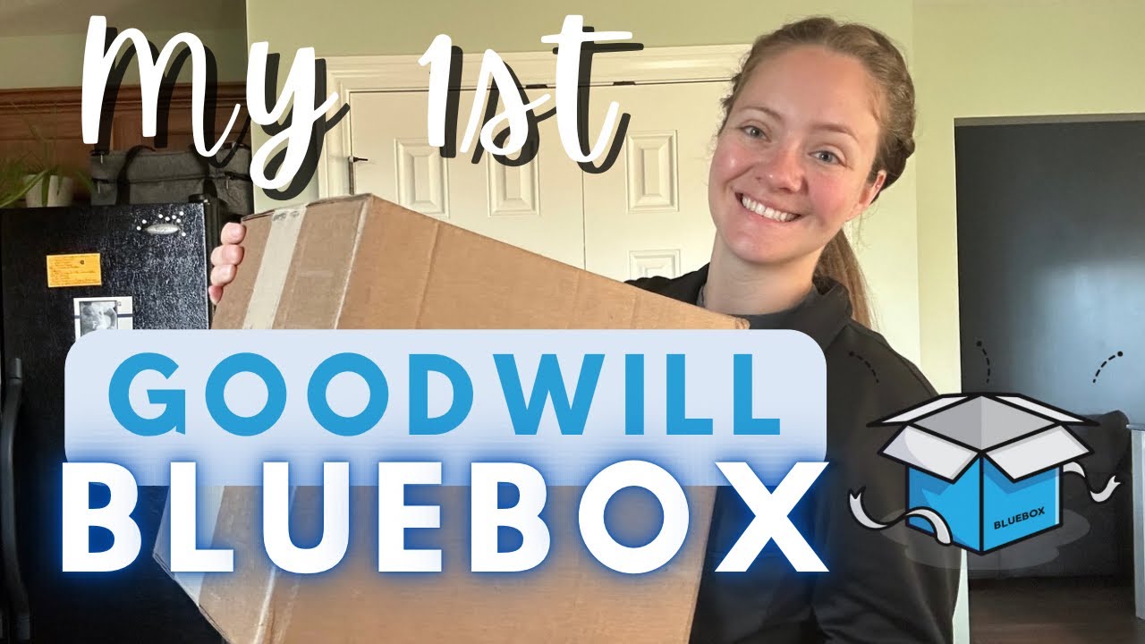 Apparel Goodwill Blue Box Unboxing to resell on Poshmark 🙂