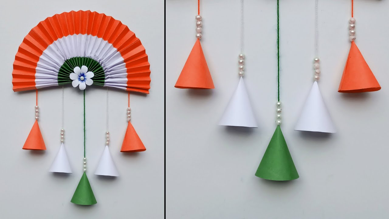 Tricolor Wallhanging Craft // Independence Day wall decoration idea // 15th August special craft