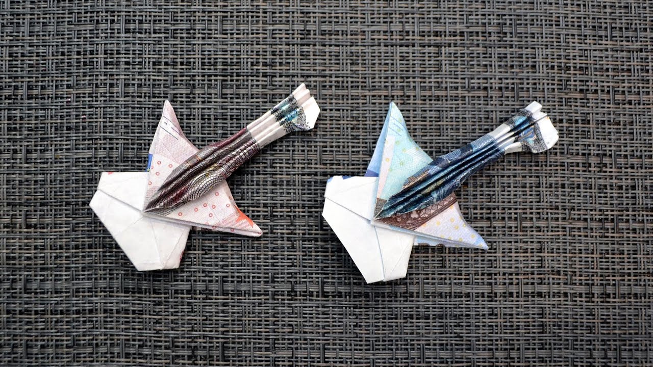 Origami GITARRE Geldgeschenk GELD FALTEN | Geschenk | Money GUITAR | Tutorial by Euro Origami