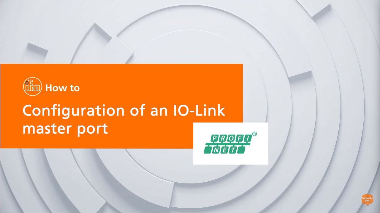 IO-Link port configuration of a PROFINET master