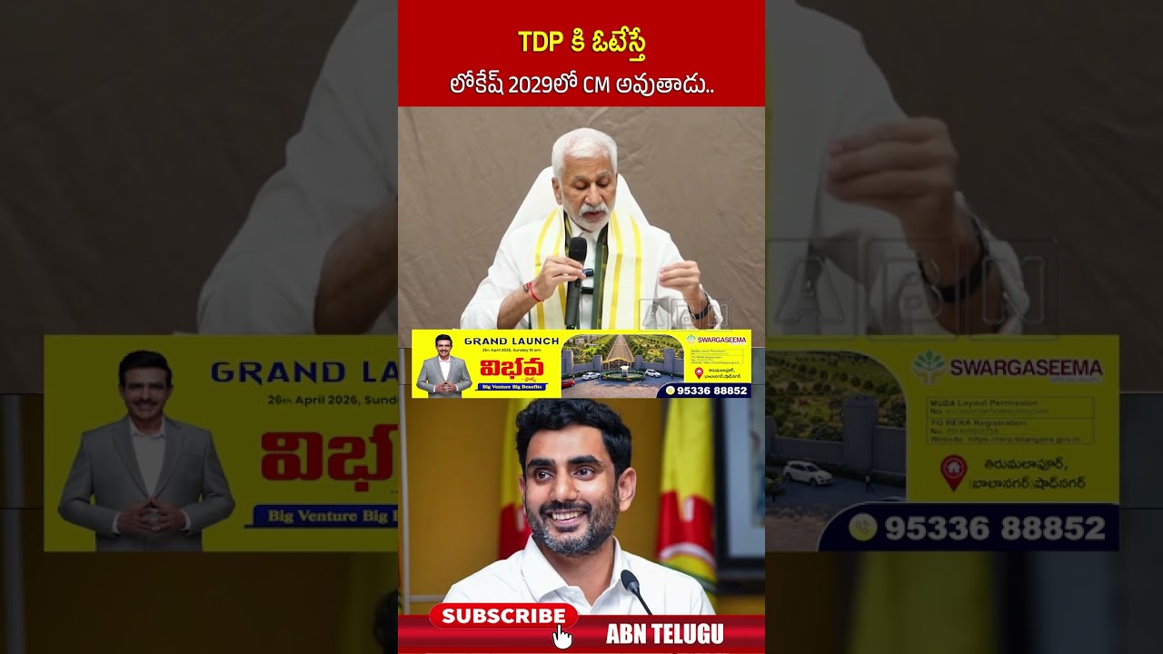 TDP కి ఓటేస్తే లోకేష్ 2029లో CM అవుతాడు #vijayasaireddy #naralokesh #tdp #cmchandrababu #pawankalyan