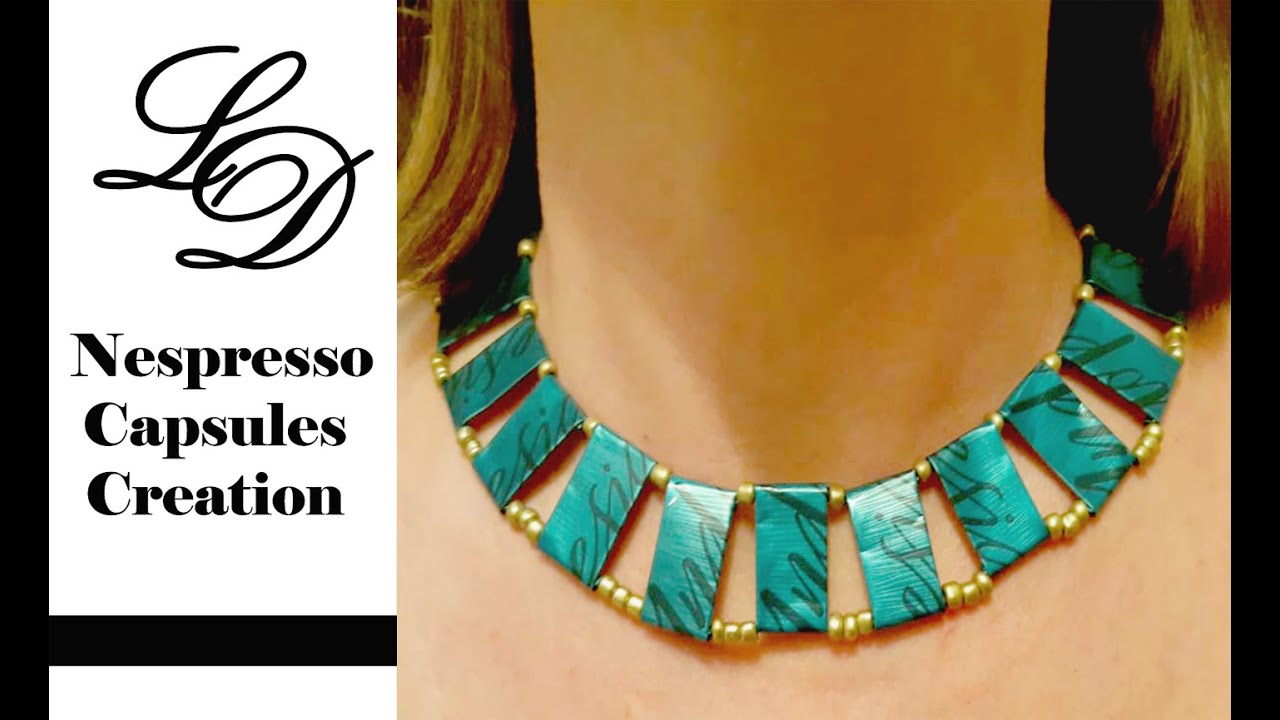 How to Recycle Nespresso Capsules- Easy DIY Craft Coffee Pods Neckless- Recycling Jewelry Zero Waste