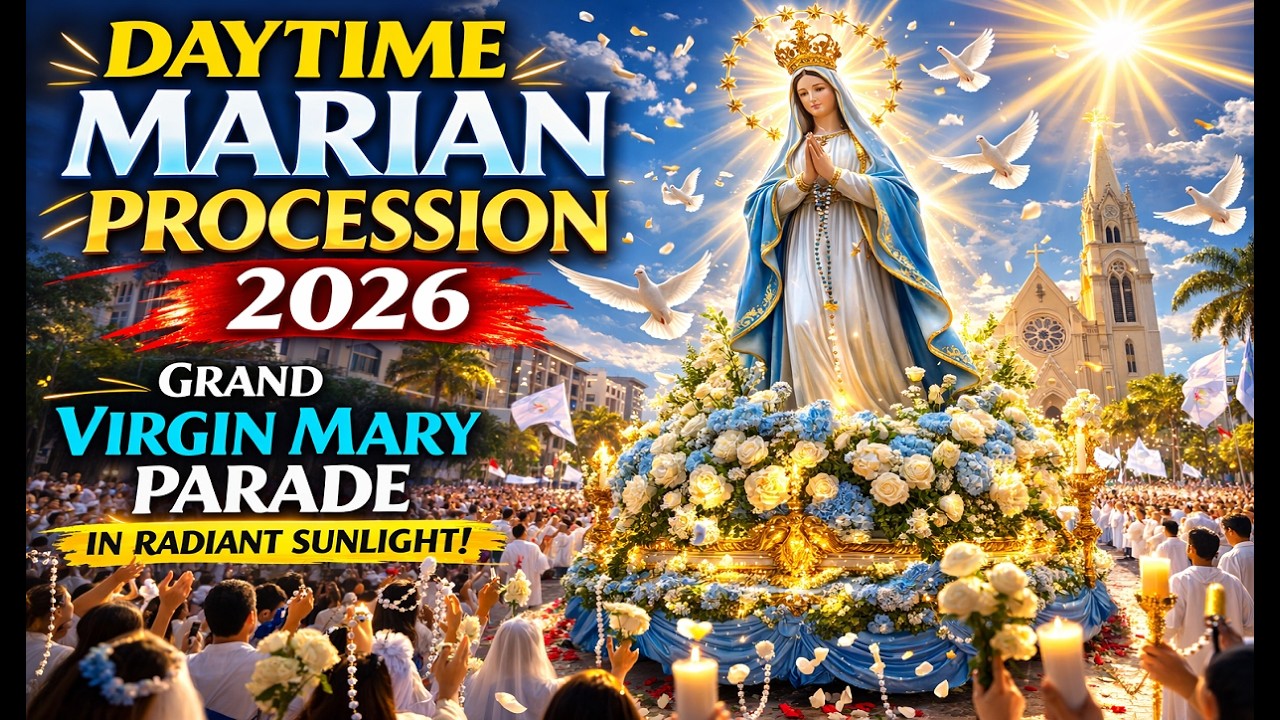 Daytime Marian Procession 2026 | Grand Virgin Mary Parade in Radiant Sunlight