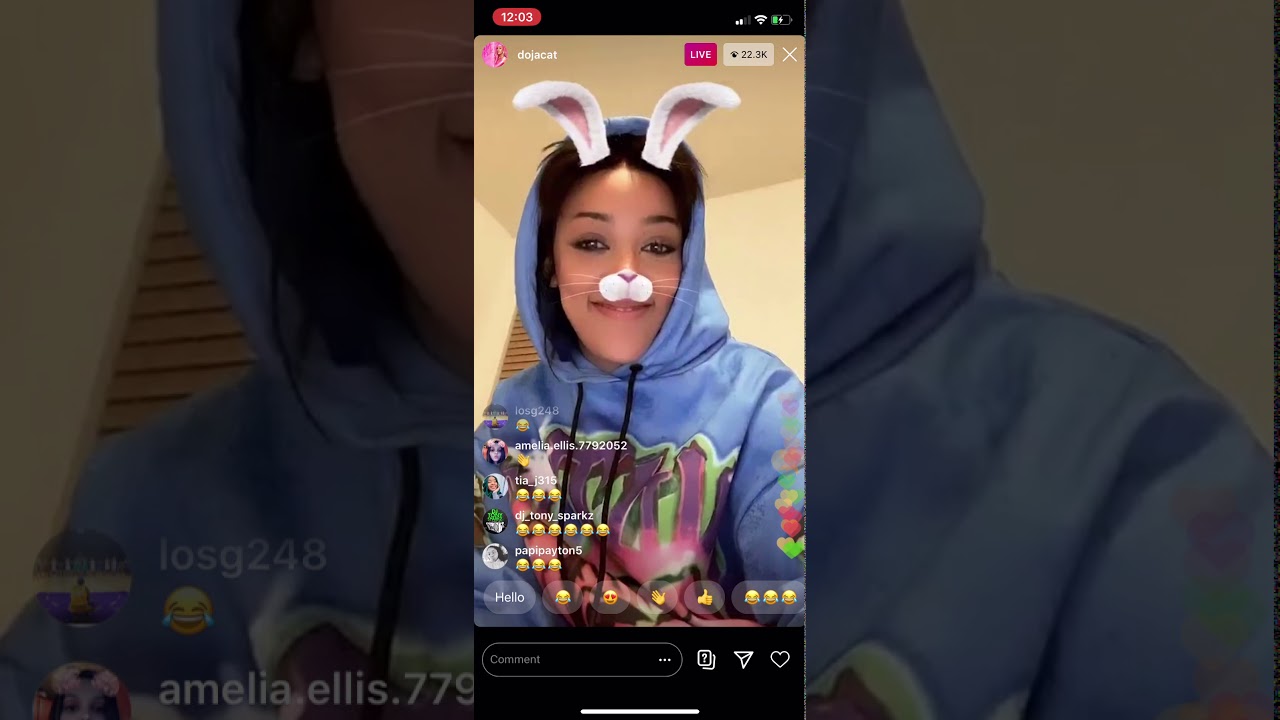 Doja Cat listening to Ram Ranch