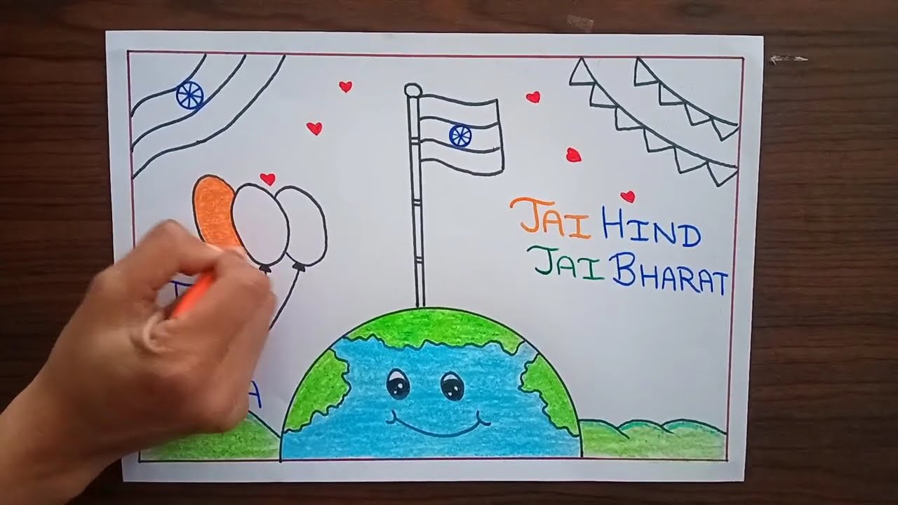 Very Easy Republic Day Drawing for Beginners | 26 January Drawing Easy | गणतंत्र दिवस स्पेशल ड्राइंग