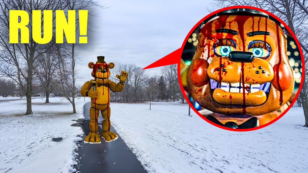 DRONE catches FREDDY FAZBEAR in REAL LIFE!! (FIVE NIGHTS AT FREDDYS 2)