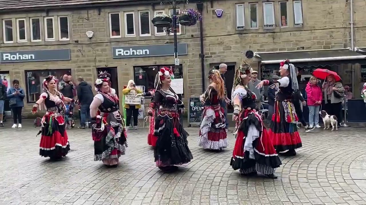 Women Morris Dancers in Hebden Bridge