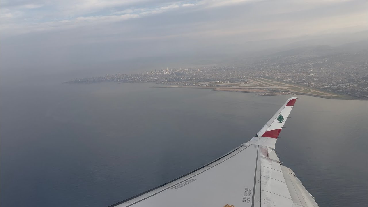 MEA A321neo take off in Beirut 
