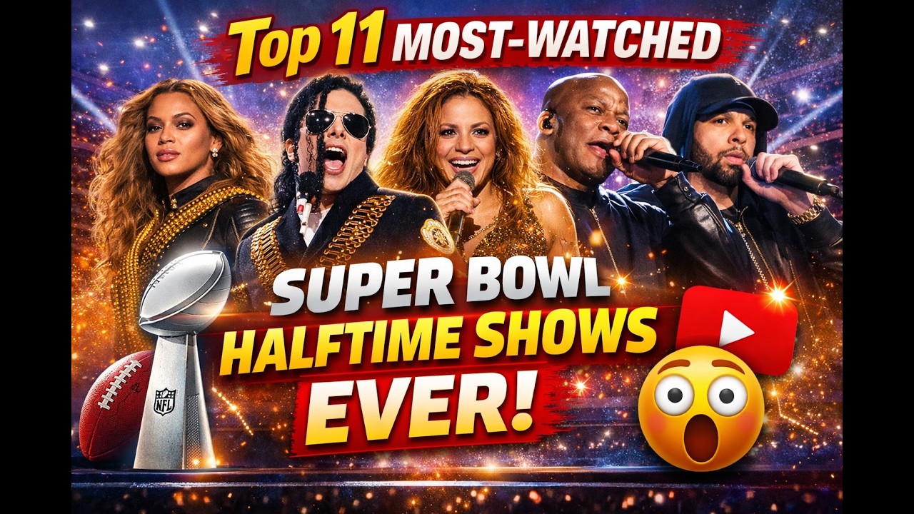 Top 11 Most-Watched Super Bowl Halftime Shows Ever! 🎤🏈