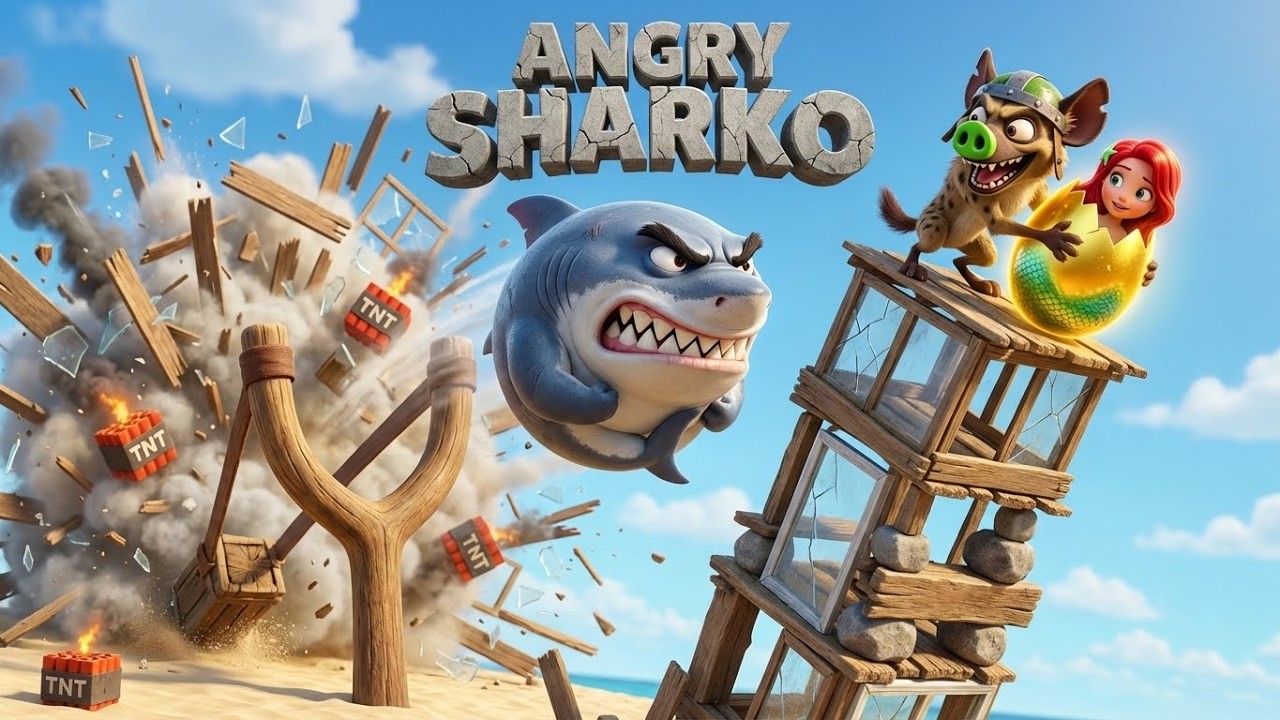 Red Bird & Sharko Knock Down the Sandcastle! 🏖️😂 Beach Chaos | Funny Zig & Sharko Animation