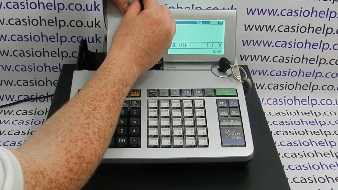 How To Load The Journal Till Roll Paper On The Casio SE-S400 / SE-S800 / PCR-T500 Cash Registers