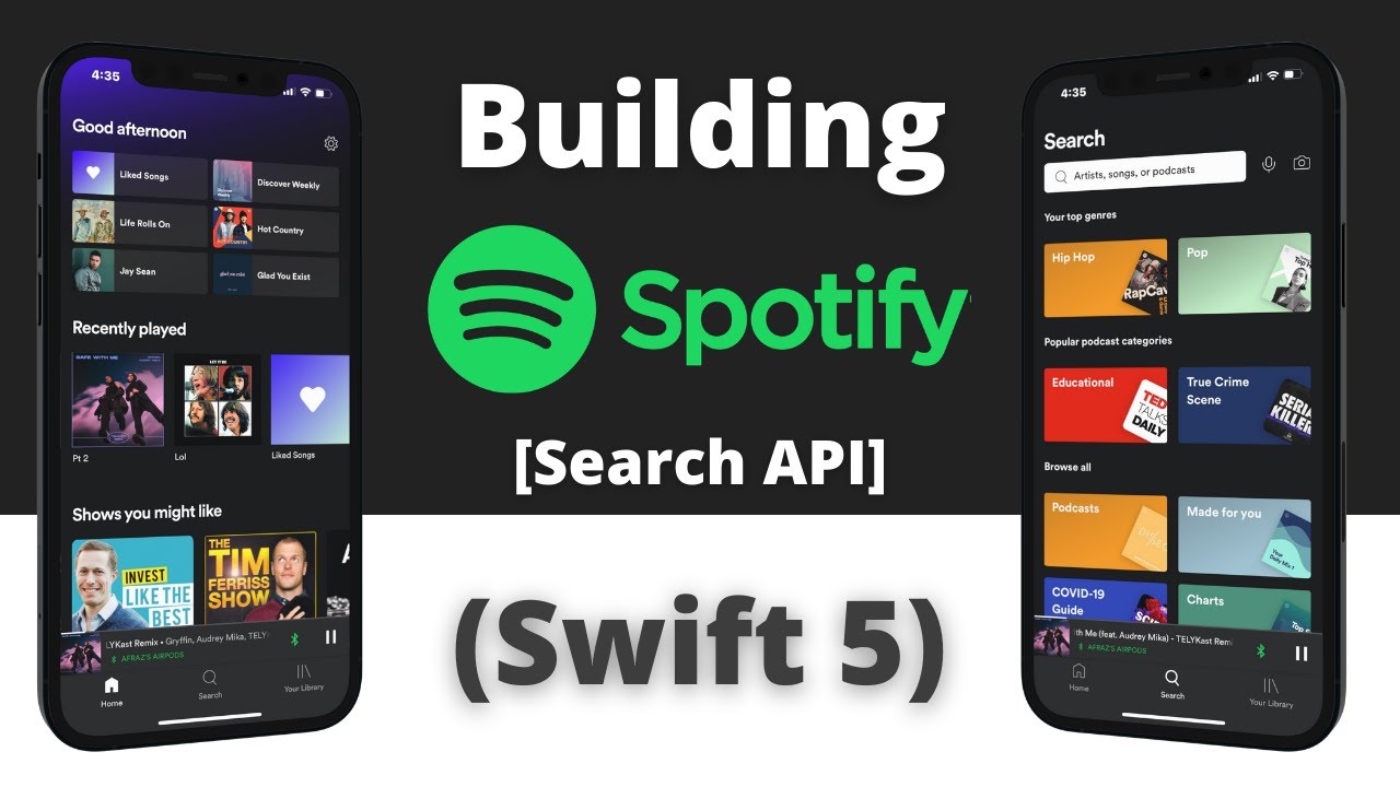 Building Spotify App in Swift 5 & UIKit - Part 16 - Search API (Xcode 12, 2021, Swift 5) - App