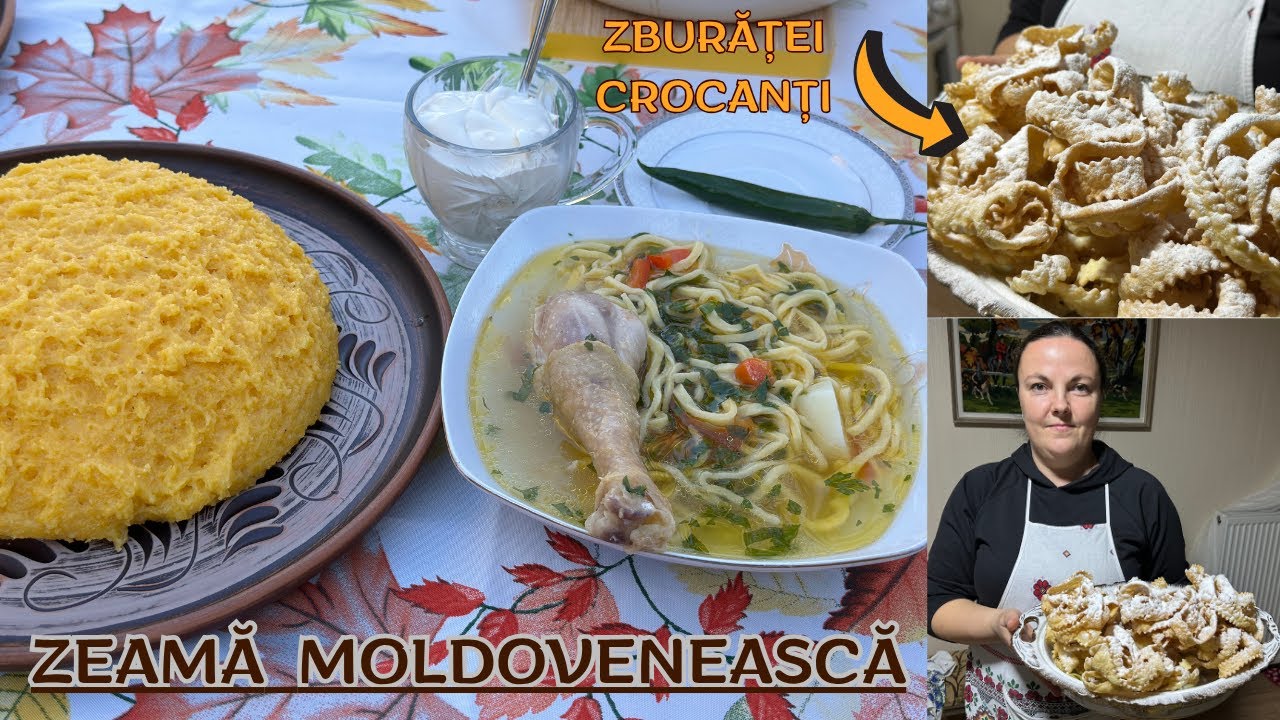 🍲🐔Gătim Zeamă Moldovenească și Zburăței Crocanți – Gustul Copilăriei!