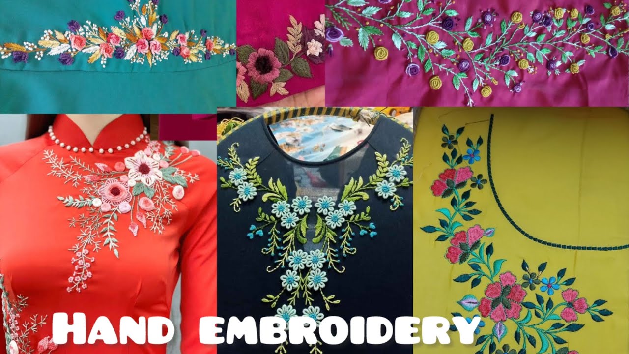 embroidery suits latest design | hand embroidery designs for Kurti latest | dress neck designs for 