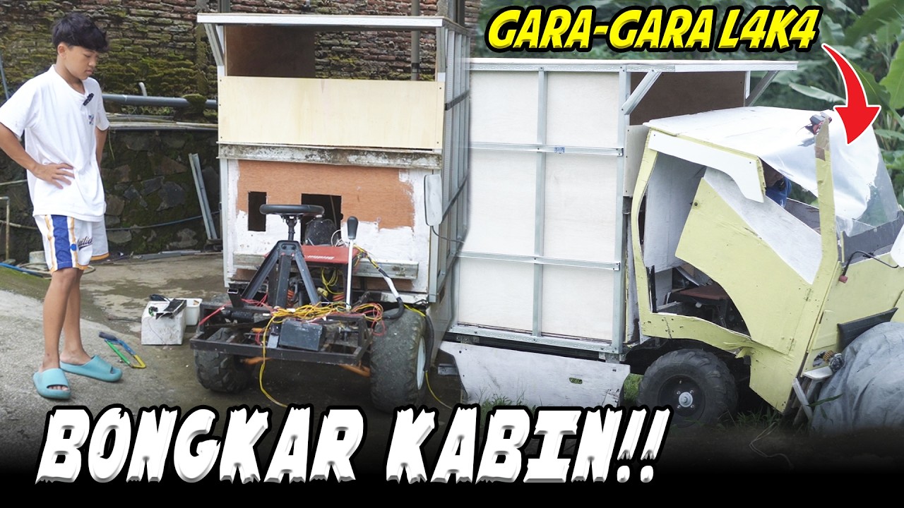 KABIN TRUK DIMAS RUSAK PARAH!! BONGKAR KABIN TRUK MAU DIBUAT KONSEP TRUK APA YA BAGUSNYA??🤔🤔