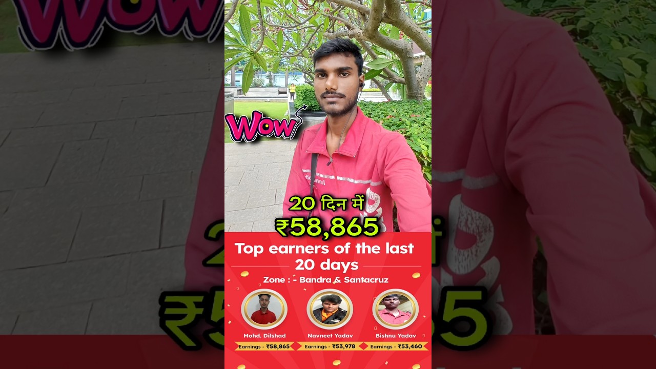 Omg😱 20 दिन में ₹58,865🤑✅️ || zomato delivery Boy💥💥 #viralshort #zomato @Amsofficialvlogs