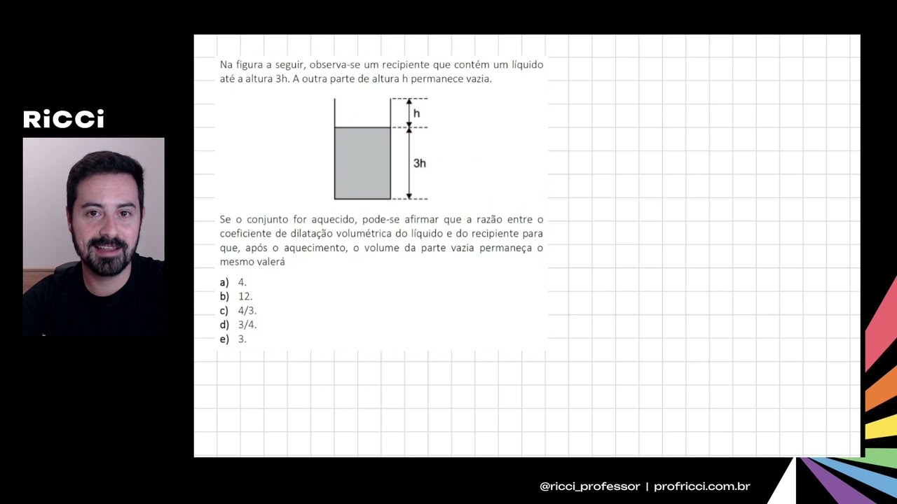 [Termologia] UNICHRISTUS 2022 | Dilatação em líquidos
