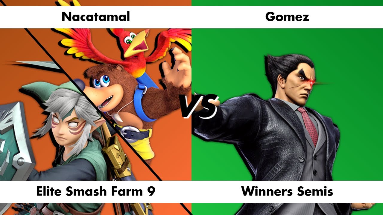 Elite Smash Farm 9 - Nacatamal (Banjo & Kazooie, Link) vs Gomez (Kazuya) [WSF]